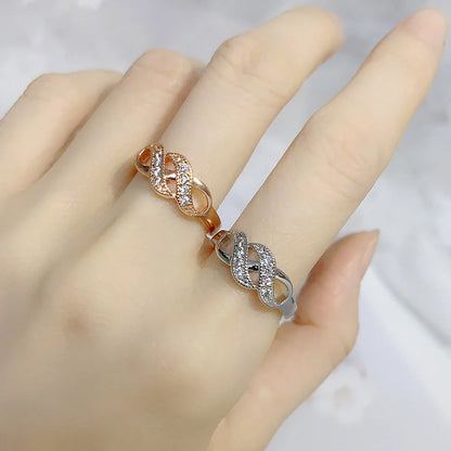 ZHOUYANG Ring For Women Simple Style Wave Shape Austrian Crystals Rose Gold Color & Silver Color Fashion Jewelry ZYR334 ZYR226