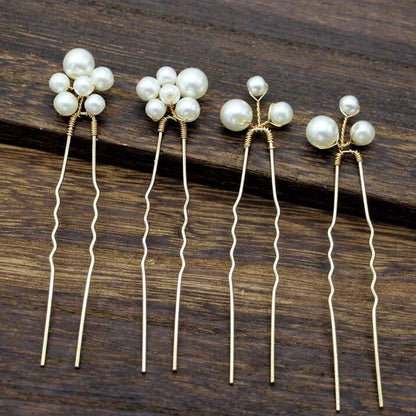 5 PCSt Simulated Pearl Hair Pins Clips and Comb For Women Flowers Hair Combs Wedding Bridal Party Hair Jewelry For Gift  Women