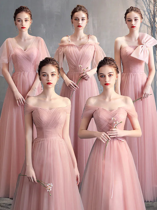 New pink sweat lady girl bridesmaid dress performance dress free shipping