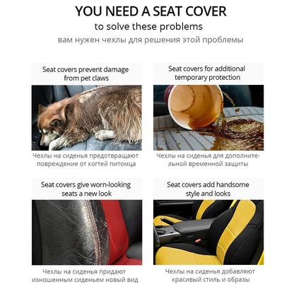 High Quality Car Seats Covers Universal Covers Car Interior Suitable for Two Rows of Seats (Double Front Seats and 2+1 Seats)