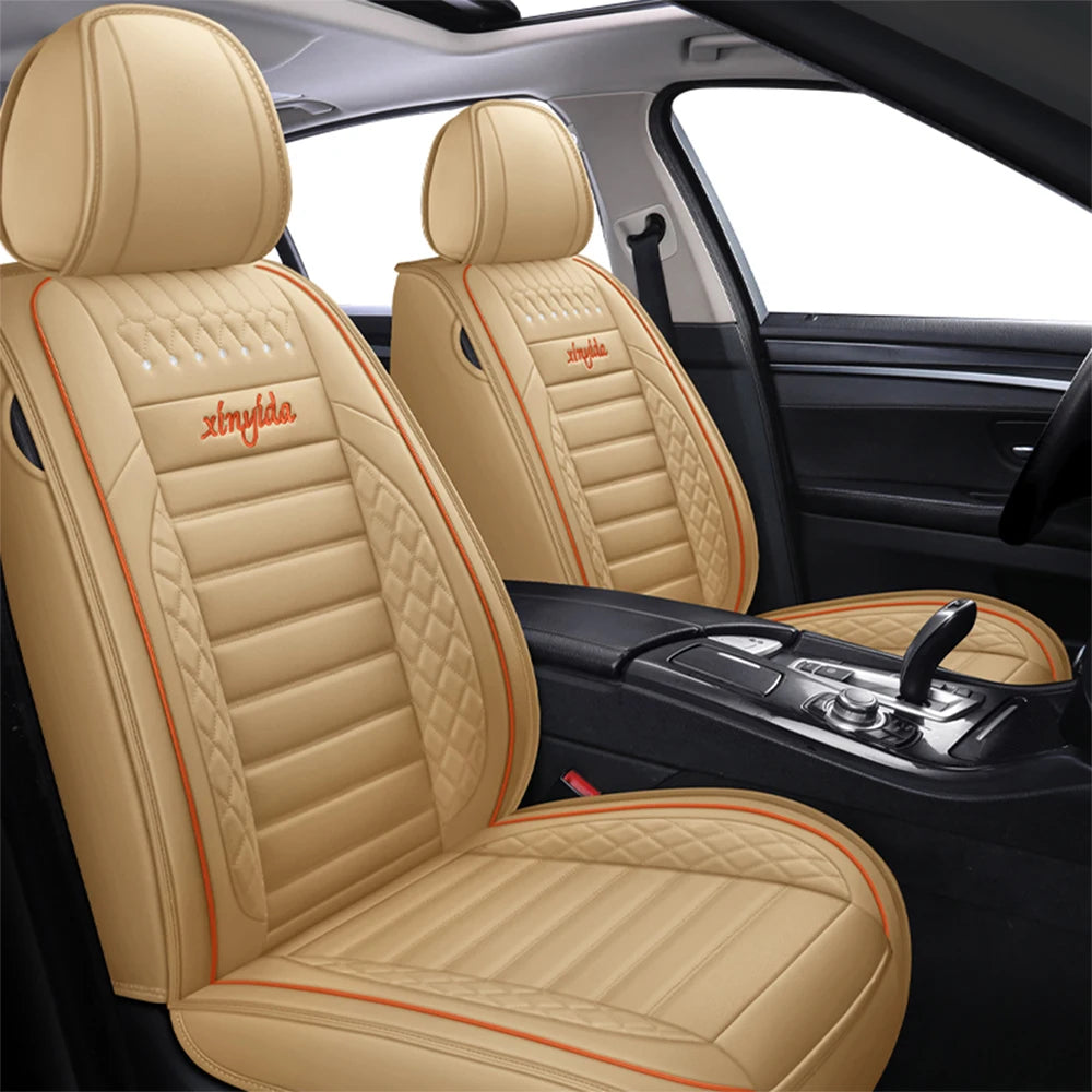 Comfortable Luxury Seating Four Season Universal Car Seat Cushion Protection Cover Quality Leather Car Seat Cover Protector