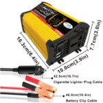 High-Frequency Power Inverter 6000W, DC 12V to AC 220V, with Dual USB Ports