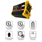 High-Frequency Power Inverter 6000W, DC 12V to AC 220V, with Dual USB Ports