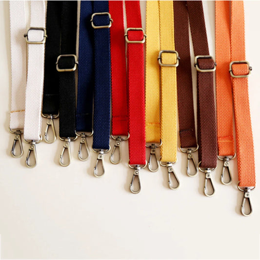 130cm Canvas Adjustable Bag Strap Unisex Fashion Replacement Candy Color Bag Shoulder Strap Belts Pure Color Bag Accessories