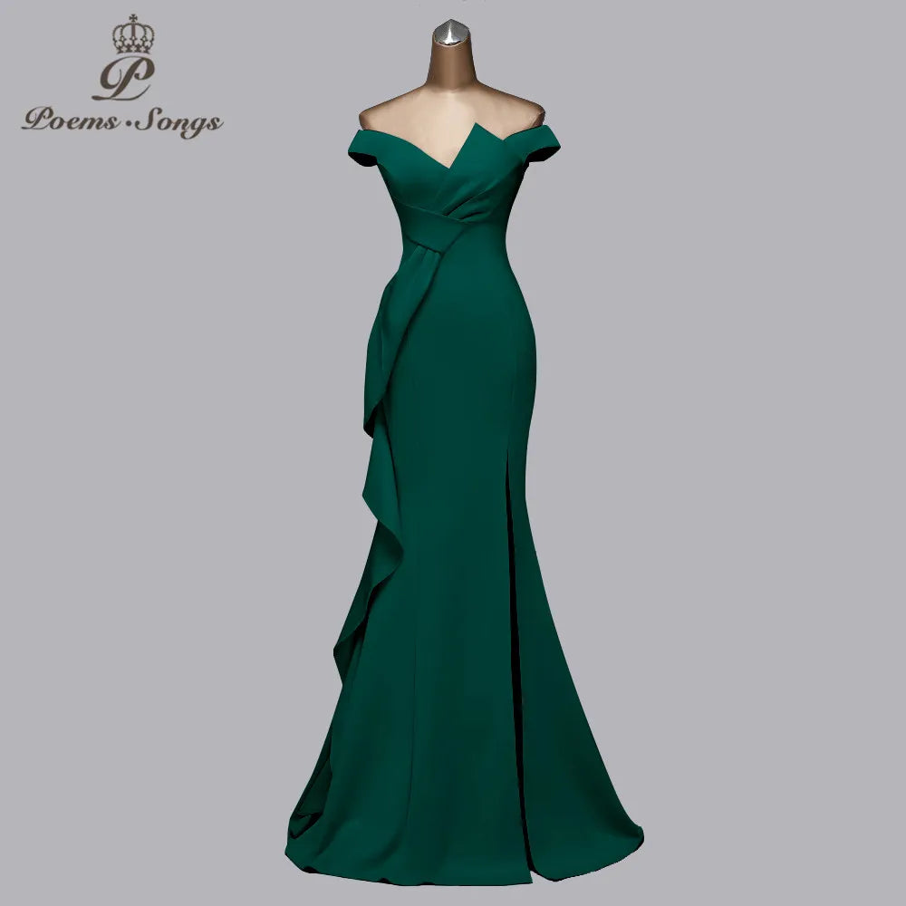 Beautiful new candy color evening dresses gree dress prom dresses mermaid vestidos de fiesta de noche women dress elegant