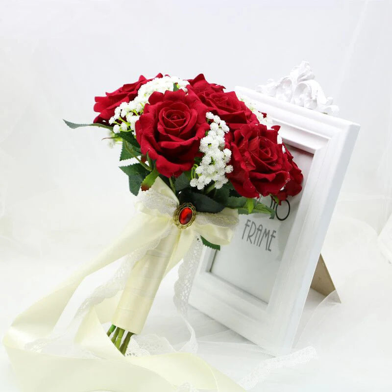 Wedding Arrangement Bridal Bouquet Hot Red Wedding Bouquets Bouquet de mariage