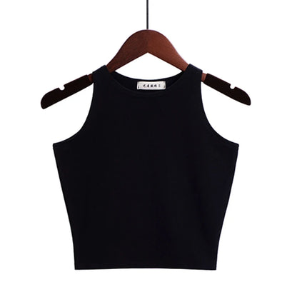 Hot 2024 New Women Sexy Cotton Crop Top Crop Bustier Multicolor Sleeveless Cropped Blusas Vest Tank Top Camisole