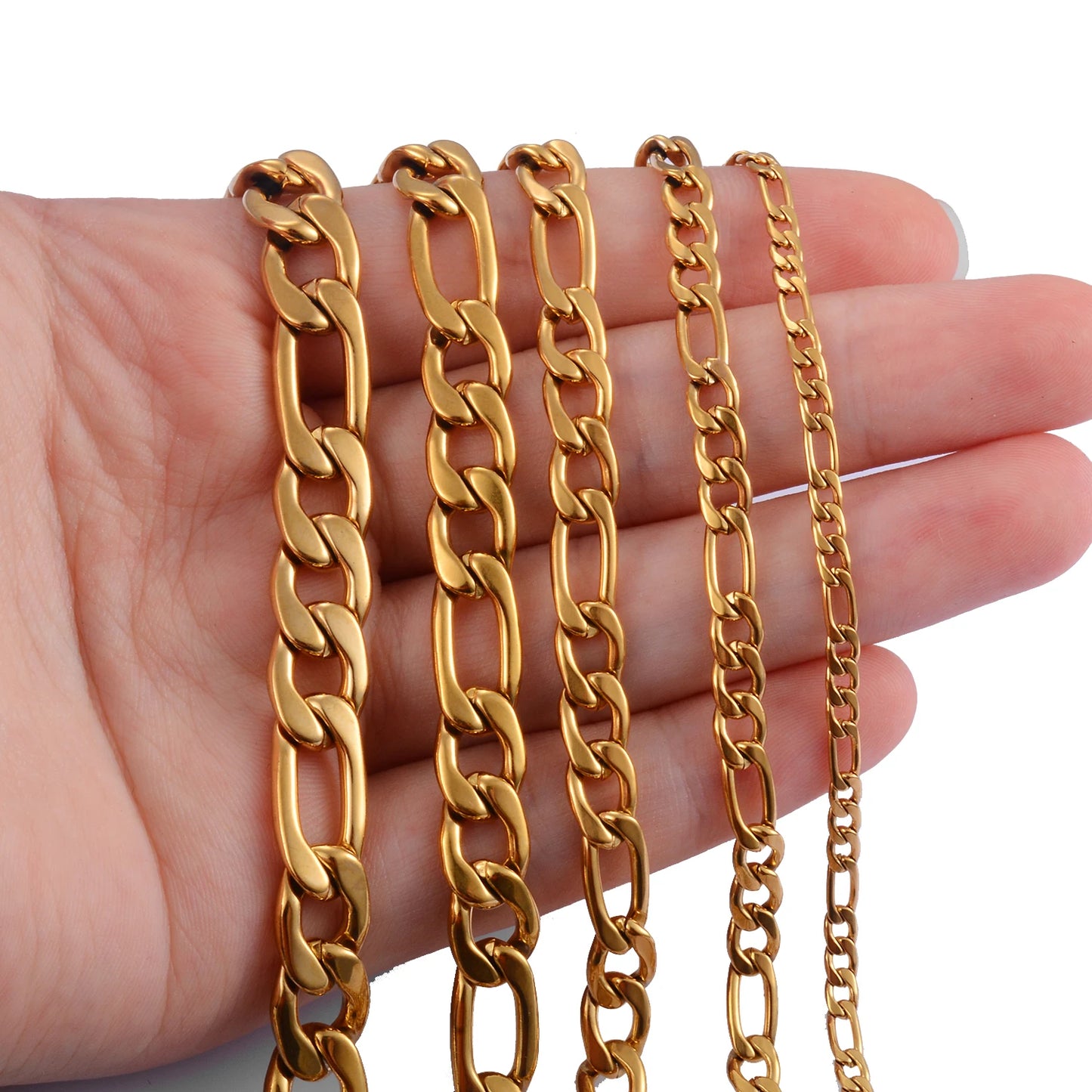 Gold Color Figaro Chain Popular Men And Women Hip Hop Necklace High Quality Fashion Accessories