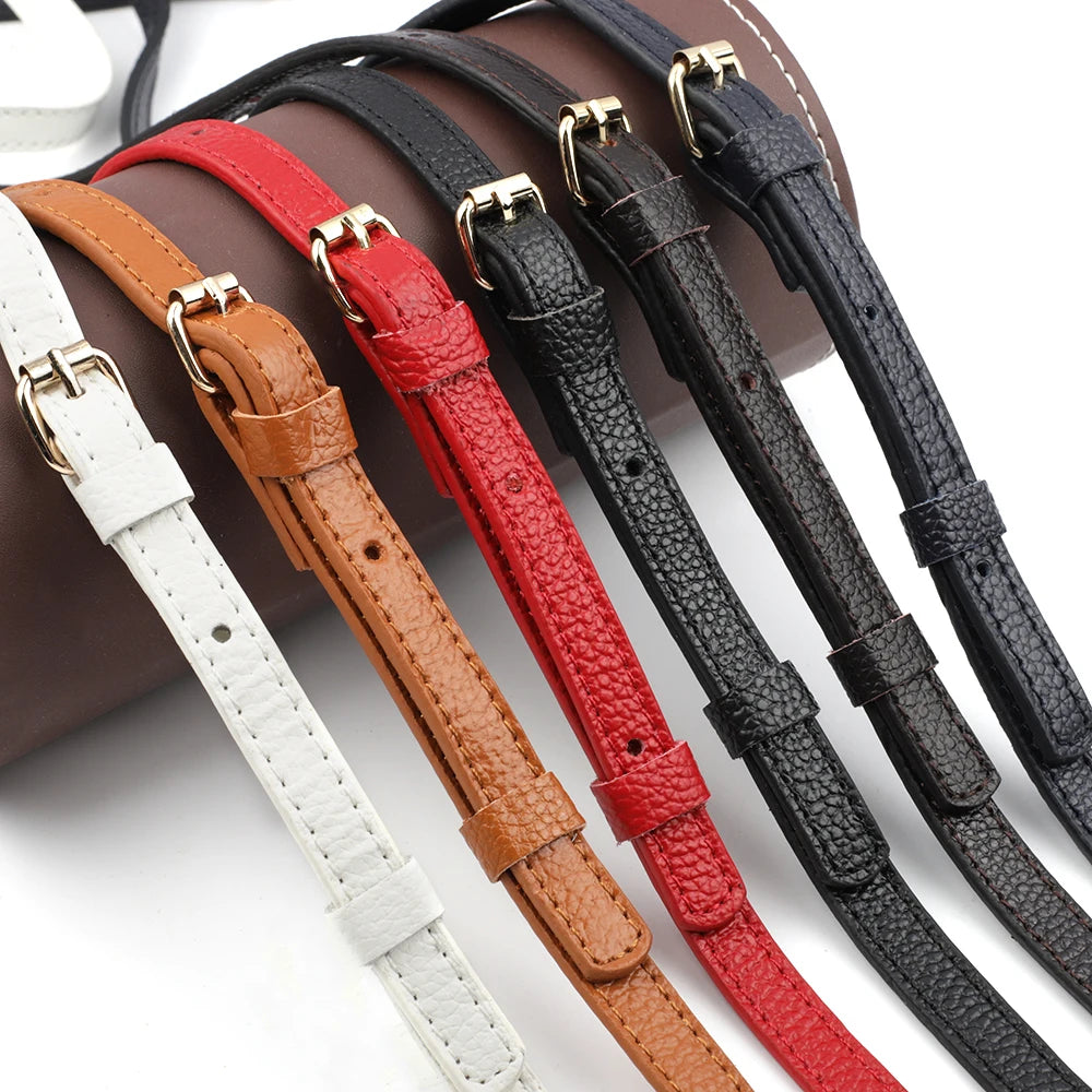 High Quality Genuine Leather Bags Strap Adjustable Replacement Crossbody Straps Gold Hardware for Women DIY Bag Accessories