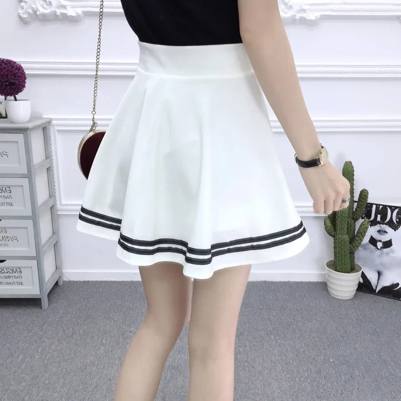 ALSOTO Summer Style Sexy Skirt for Girl Korean Skirts Womens Faldas Anti emptied saia lady Skater pleated mini Skirt tutu