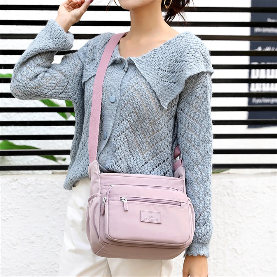 Summer Style Many Pocket Shoulder Crossbody Bags for Women 2022 Ladies Hand Cross Body Bag Woman Purses and Handbags Sac A Main