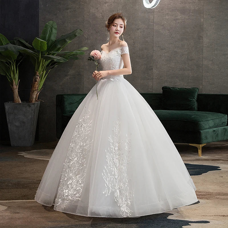 Wedding Dress 2023 New Sexy V-neck Ball Gown Princess Vintage Wedding Dresse Luxury Lace Wedding Gowns Plus Size