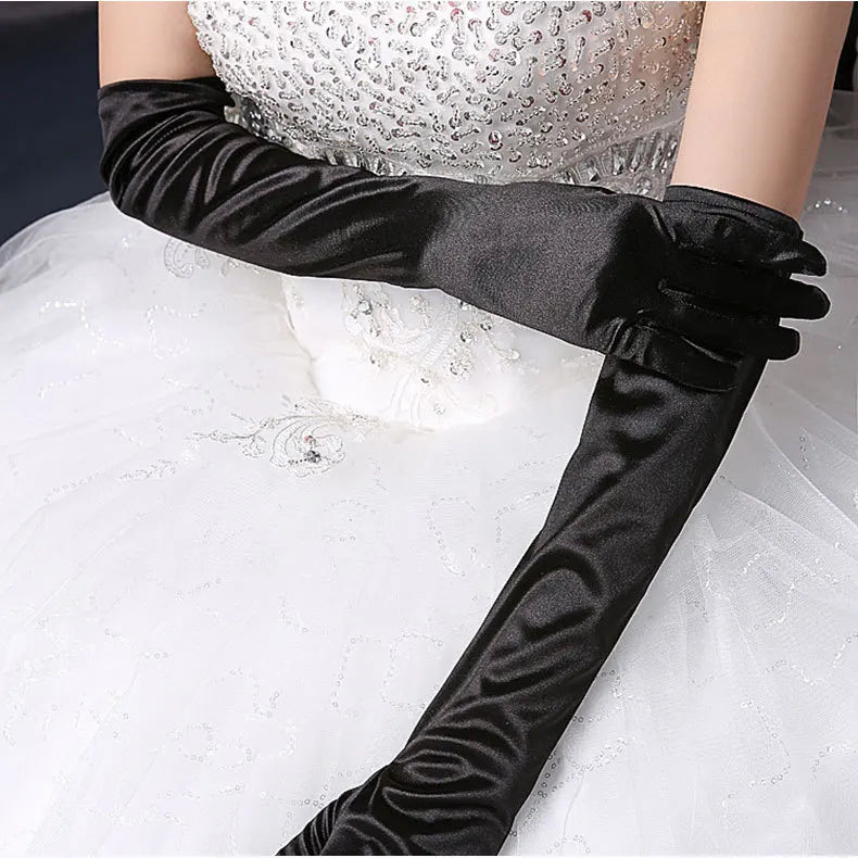 bridal wedding accessories gloves for bride dress wedding womans white and red  gold black  braidal groves