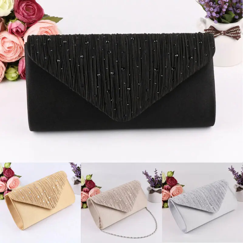 2019 The Newest Fashion Bags Suit More Clothing Women's Diamonte Envelope Clutch Shoulder Bag Purse Wedding Bridal Prom HandBags