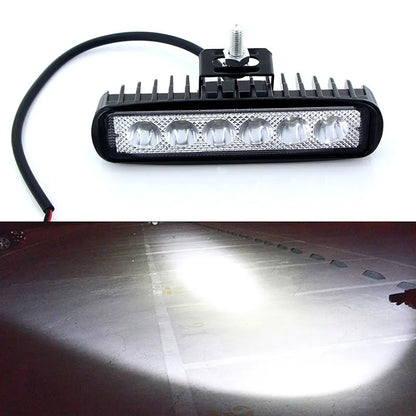 1pcs LED Work Light Bar 18W For Motorcycle Car Truck Boat Tractor Working Light Off Road Work Lamp Motorbike Driving LED Lights