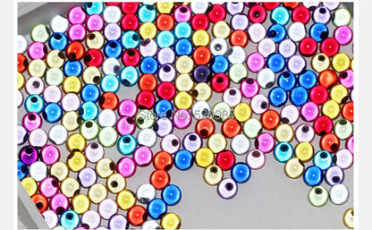 Top Quality 4 6 8 10 12mm Mixed Color 3D Illusion Miracle beads Acrylic Spacer beads   NO.MB01