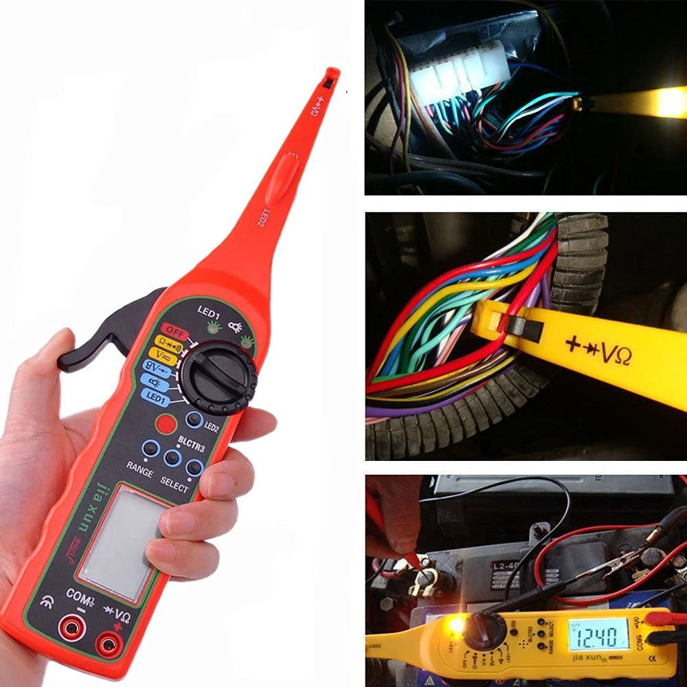 Power Electrical Multi-function Auto Circuit Tester Multimeter Lamp Car Repair Automotive Electrical Multimeter 0V-380V( Screen)