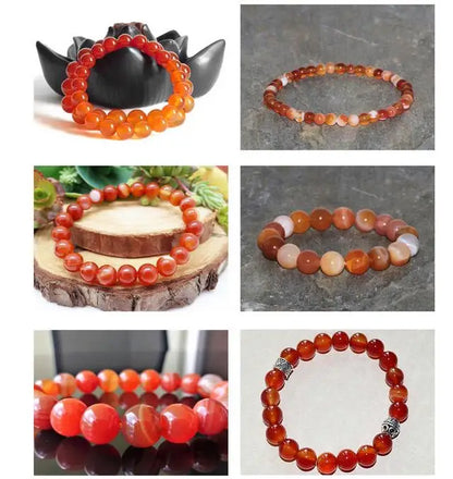 Natural Red Carnelian Round Beads For Jewelry Making Strand 15inch Loose DIY Bracelet Necklace 6mm 8mm 10mm