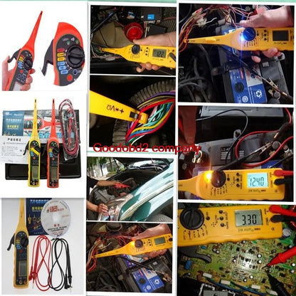 Power Electrical Multi-function Auto Circuit Tester Multimeter Lamp Car Repair Automotive Electrical Multimeter 0V-380V( Screen)