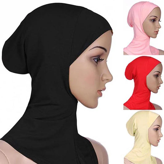 Soft Muslim Full Cover Inner Women's Hijab bonnet Cap Islamic Underscarf Neck Head Bonnet Hat 6YQA