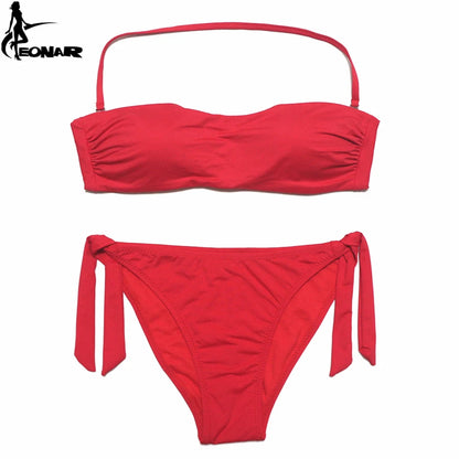 EONAR Bandeau Bikinis 2022 Women Swimsuit Push Up Brazilian Bikini Set Swimwear Female Bathing Suits Maillot De Bain Swimming