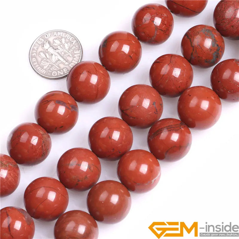 Round Red Jaspers Beads natural stone beads DIY loose beads for jewelry making Strand 15" Free Shipping