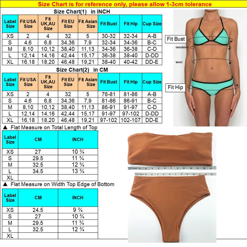 Bikini Set  Summer Swimwear Biquini Sexy Beach Women's Swimsuit Bathing Suit Push Up Brazilian Bikini Maillot De Bain