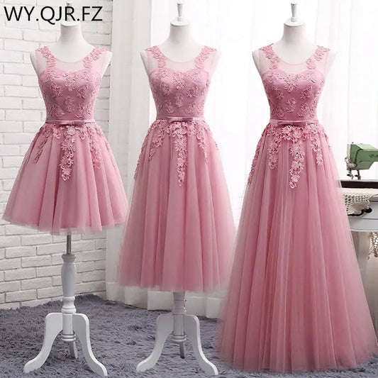 WYHS-510DS#Lace up Short Medium Long new cameo brown bridesmaid dresses autumn winter 2022 lace up wedding prom dress toasting