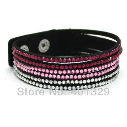 TYO Popular Purple Leather Bracelet Woman! Good Fashion Jewelry Classic Bangles Free Shipping! Wholesale!