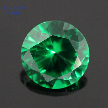 Green Nano Round 2.6~12mm Semi Precious Stone Brilliant Cut Nano High Temperature Resistance Synthetic Gems For Jewelry