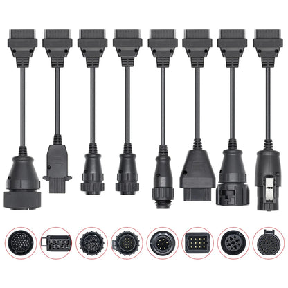 Full set 8 pcs Car Truck Converter For Scania 16pin Male To Female OBD 2 OBD2 Car Auto Connector Extension Cable