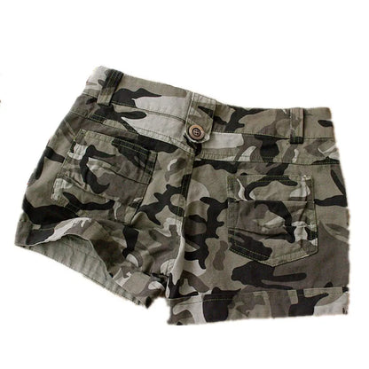 Women's Summer Camouflage Shorts Casual Military Zipper Pocket Pantaloon Ladies Plus Size 4XL Cotton Slim Fit y2k Mini Shorts