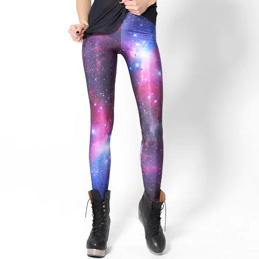 Fashion   Women Galaxy Leggings,Space Print Pants BLACK Black Milk Leggings FREE SHIPPING GL-01