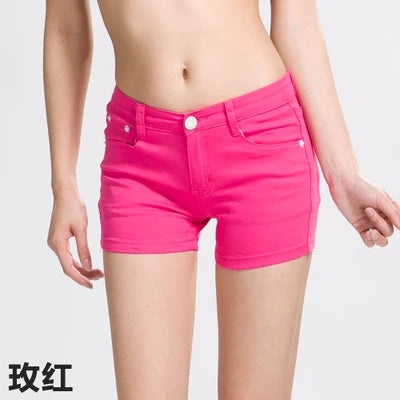 New Summer Womens Casual Jeans Shorts Ladies Solid White Black Denim Shorts Female Slim Leisure Denim Shorts Feminino