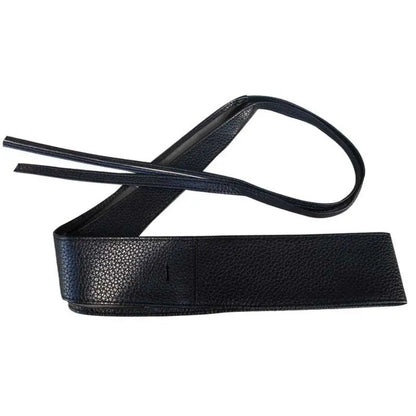 Female Belt Soft Leather Wide Self Bow Knot Tie Wrap Around Waist Band Dress Belt 9 Colors