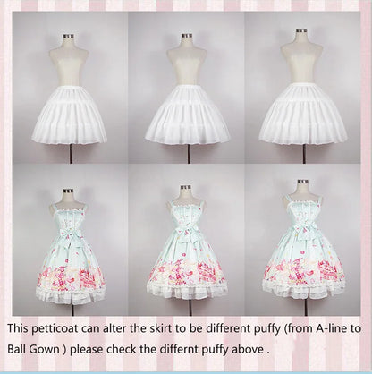 Short Dress Cosplay Petticoat Ball Gown Underskirt Chiffon Tow Bones Lolita Petticoat Ballet Rockabilly Crinoline