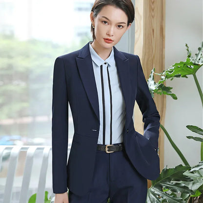 Naviu Spring New Business Wear Women Suit Temperament Slim Long Sleeve Blazer With Skirt Office Ladies Uniforms