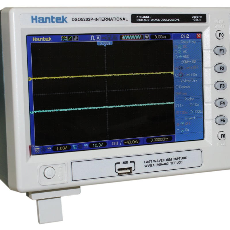 Portable Hantek DSO5202P Digital Oscilloscope – 200MHz, 2 Channels