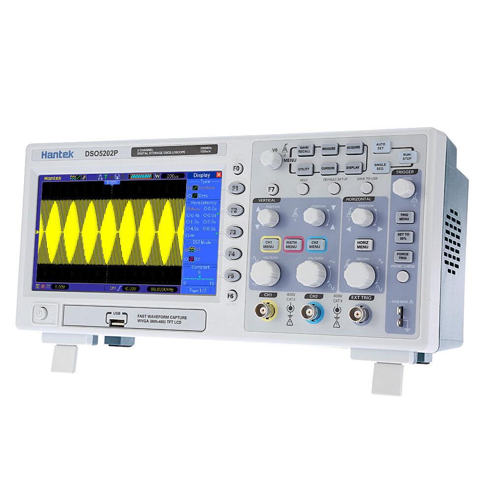 Portable Hantek DSO5202P Digital Oscilloscope – 200MHz, 2 Channels