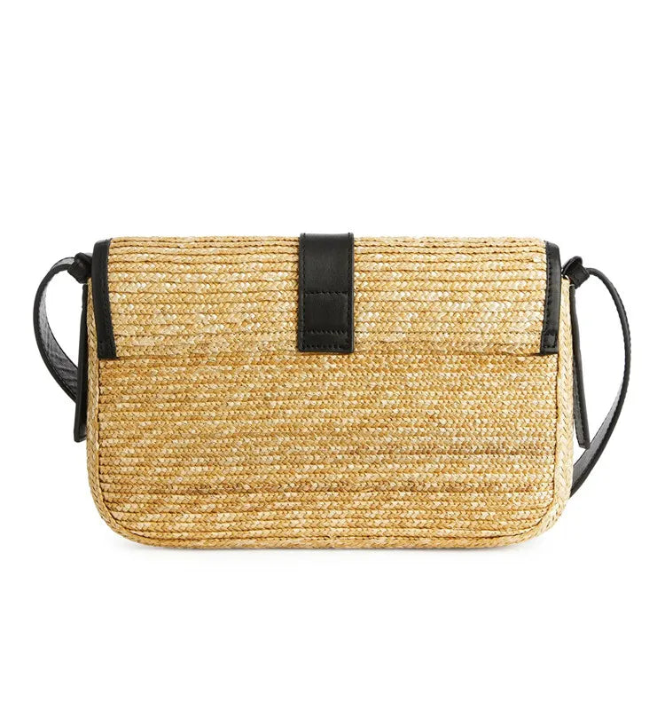 Fashion Straw Shoulder Bags Women Designer Rattan Handbags Luxury Wicker Woven Handmade Messenger Bag Summer Beach Small Purses