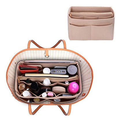 leather crossbody bags Brand Make up Organizer Felt Insert Bag For Handbag Travel Inner Purse Portable Cosmetic Bags Fit Various Brand Bags