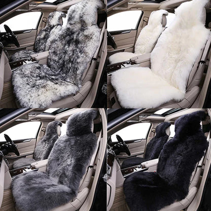 car seat cover 100% Natural fur Australian sheepskin universal size,1PCS,Long Hair for car lada granta kalina priora bmw toyota