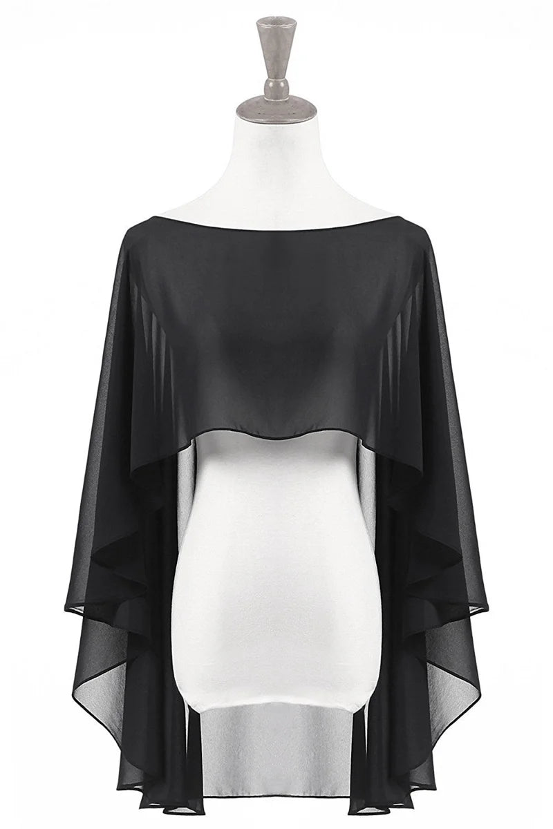 Women Soft Capes Wedding Jacket Chiffon Shrug Bridal Bolero Long Shawl and Wraps