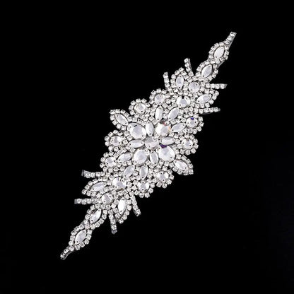 NZUK Rhinestone Bridal Belt Elegant Wedding Dress Belt with Stones Silver Crystal Bridal Sash for Women Dresses