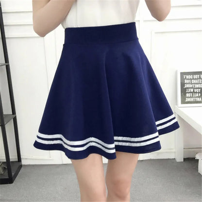 ALSOTO Summer Style Sexy Skirt for Girl Korean Skirts Womens Faldas Anti emptied saia lady Skater pleated mini Skirt tutu