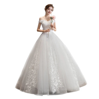 Wedding Dress 2023 New Sexy V-neck Ball Gown Princess Vintage Wedding Dresse Luxury Lace Wedding Gowns Plus Size