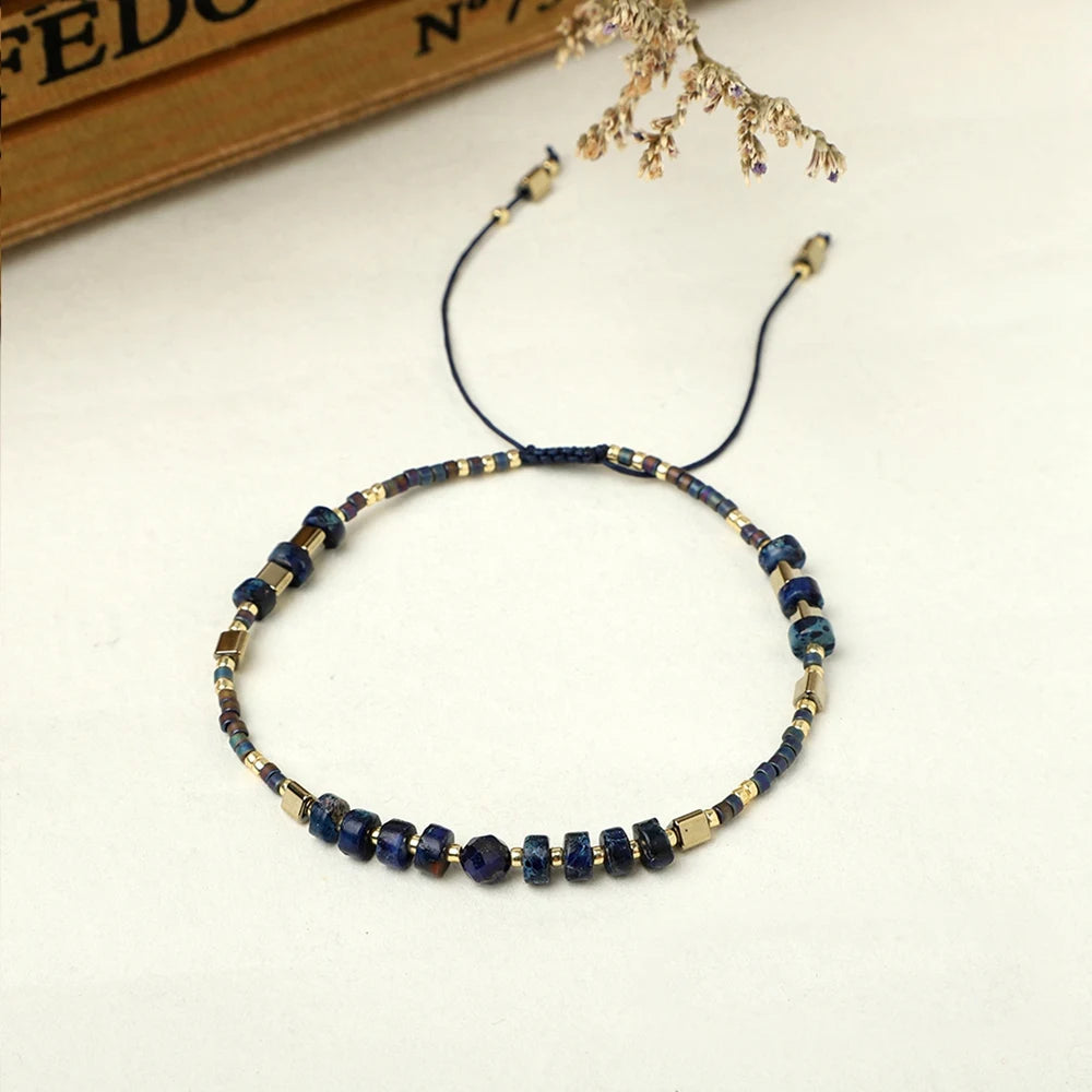Go2Boho Tiny Bracelet Vintage Jewelry 2021 Natural Stone Bracelets For Women Miyuki Beads Pulsera Small Beaded String Braclets