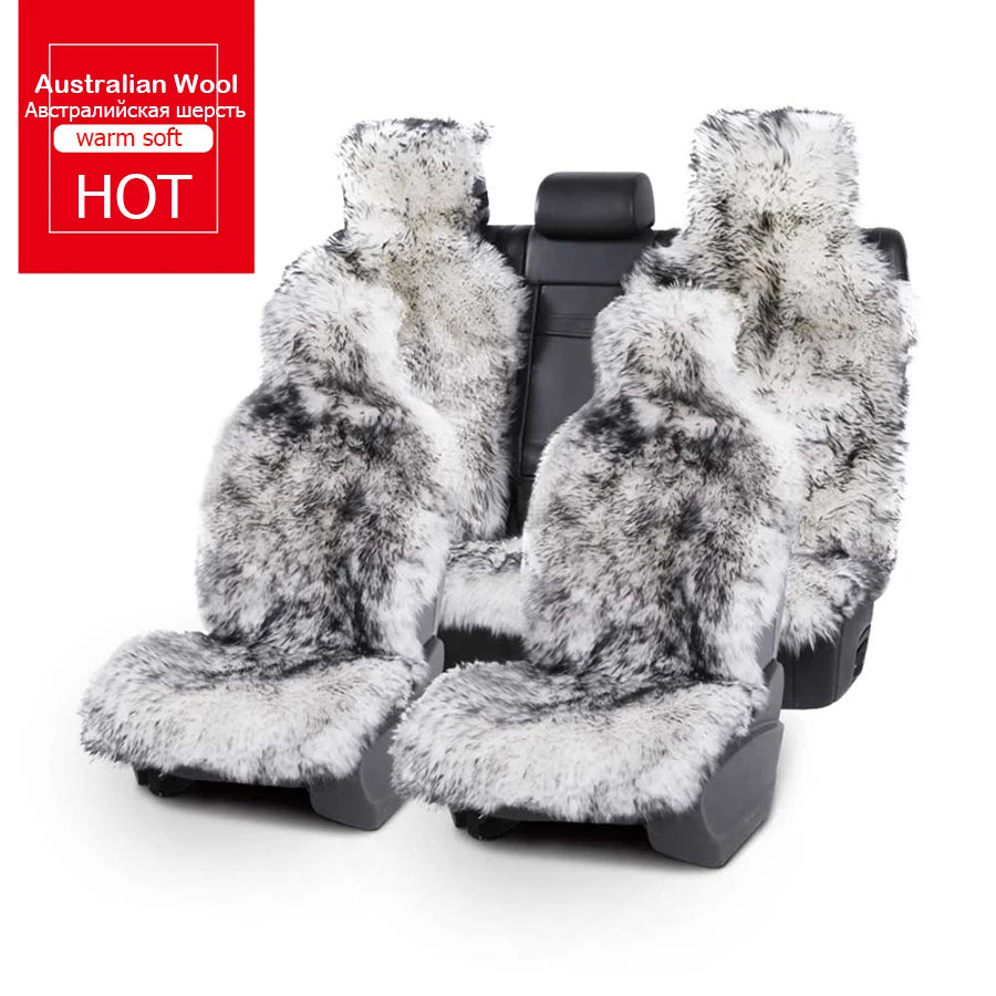 car seat cover 100% Natural fur Australian sheepskin universal size,1PCS,Long Hair for car lada granta kalina priora bmw toyota