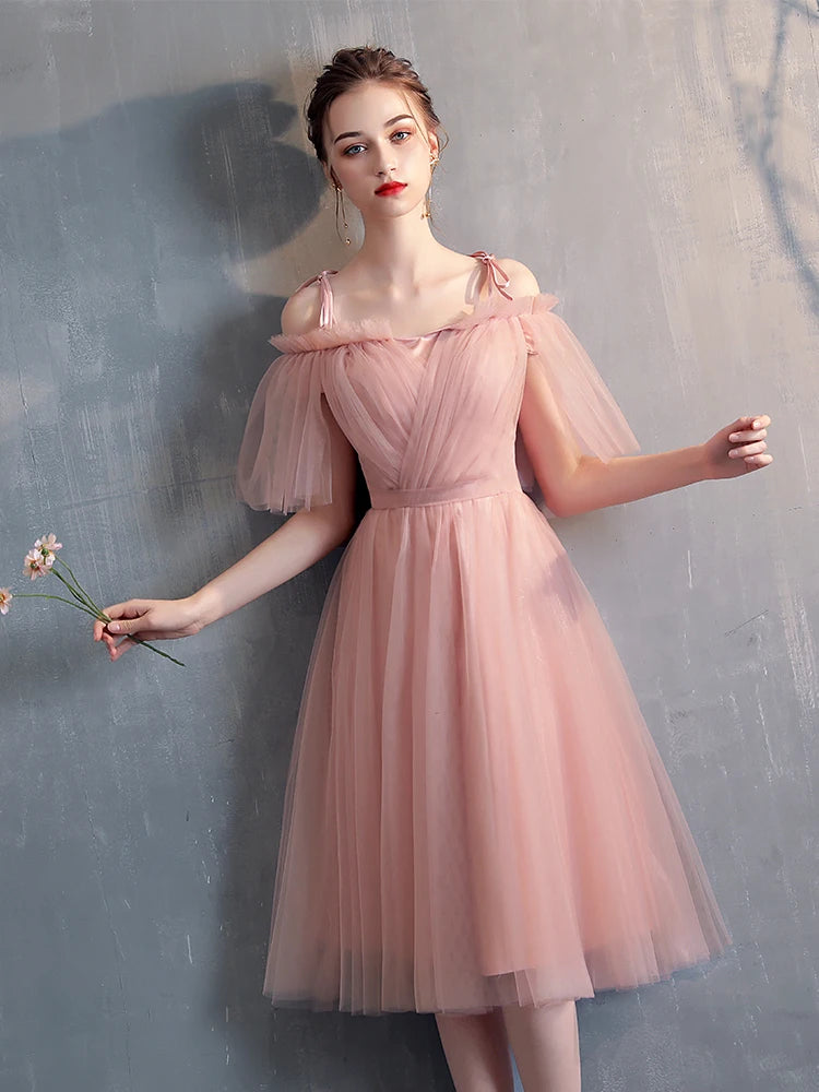 New pink sweat lady girl bridesmaid dress performance dress free shipping