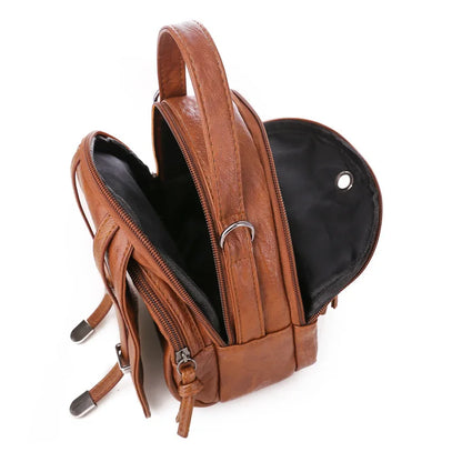 Multi-Functional Soft PU Leather Small Shoulder Bag For Women Vintage Fashion Crossbody Bag Female Purse Cell phone Handbag